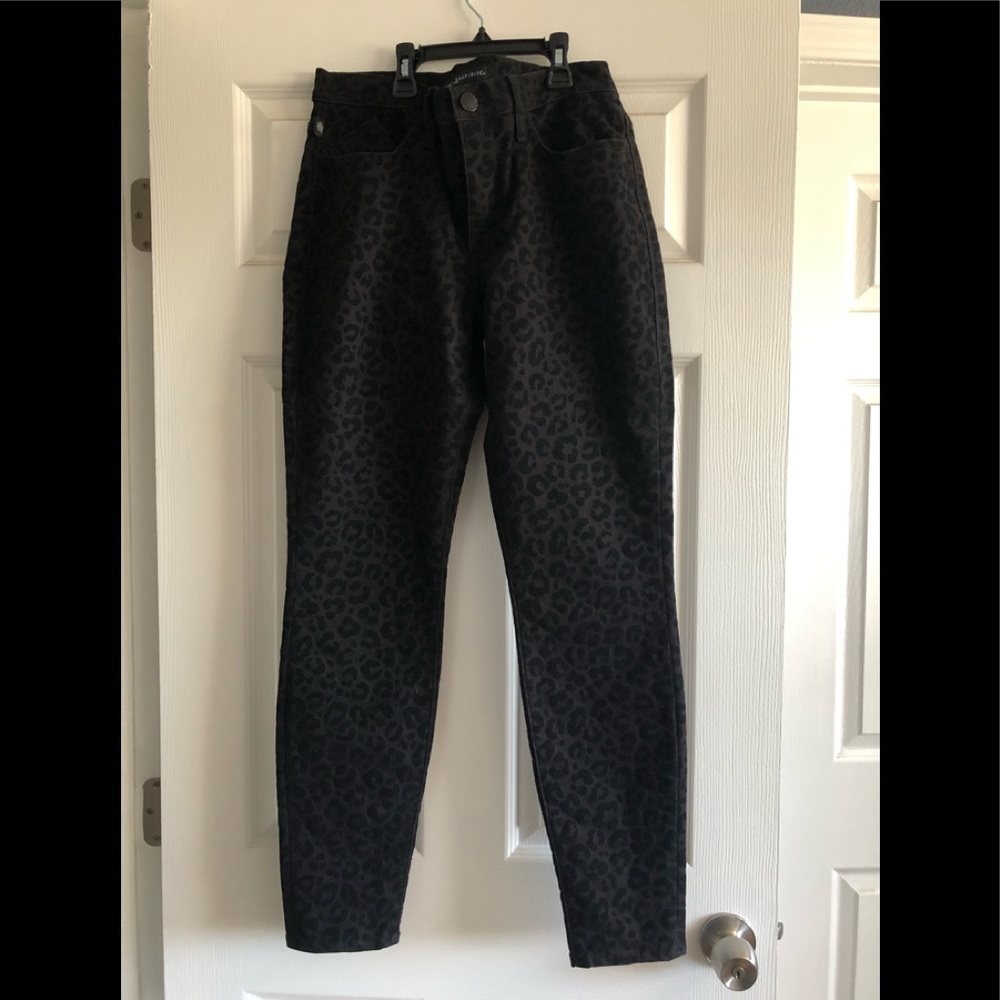 Black Leopard Pants
